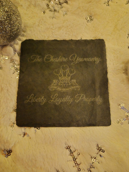 The Cheshire Yeomanry Slate Coaster