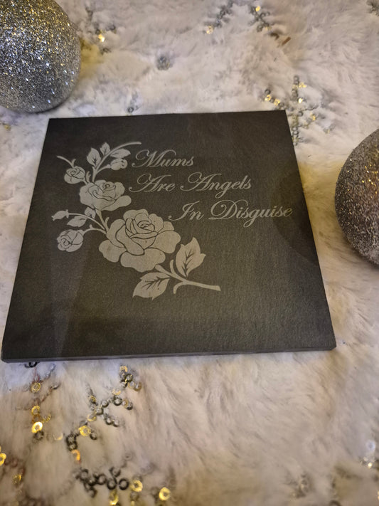 Mothers Day Mums Drink Natural Slate Coaster with Foam Pads - Tableware