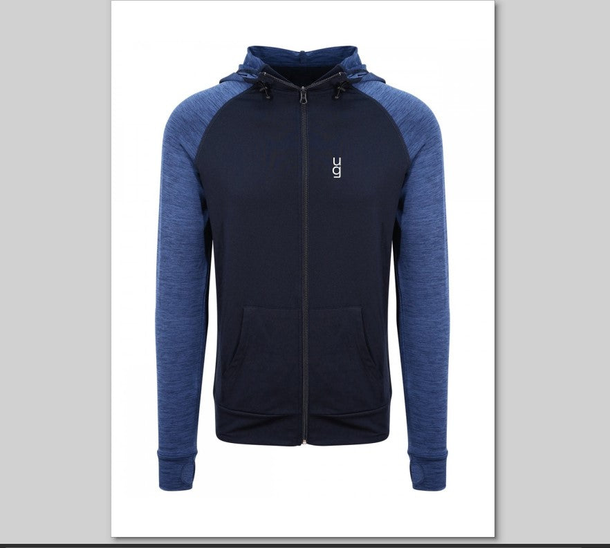 Potential Power Navy Blue stretch Gym Hooded Sweatshirt Sports unisex